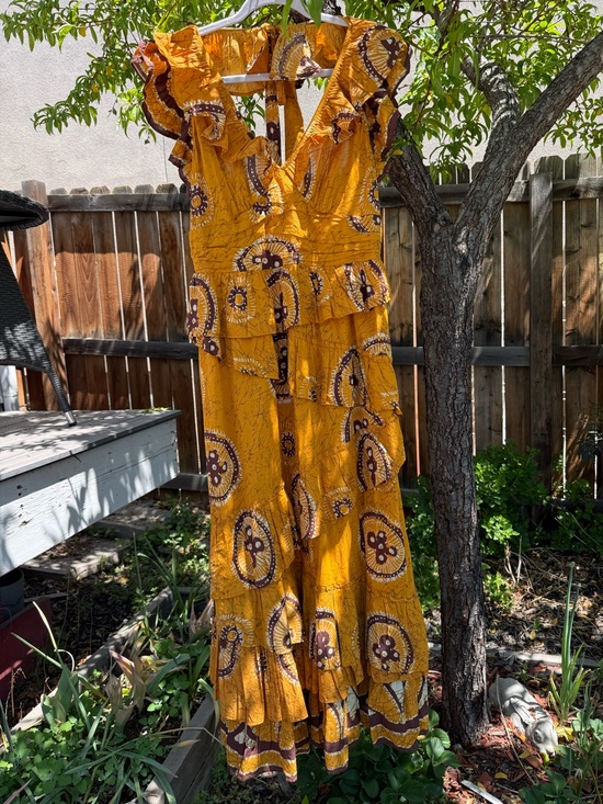 Anthropologie Dresses & Skirts - NWT Love the Label Anthropologie Adrienne Ruffled Boho Maxi Dress size large